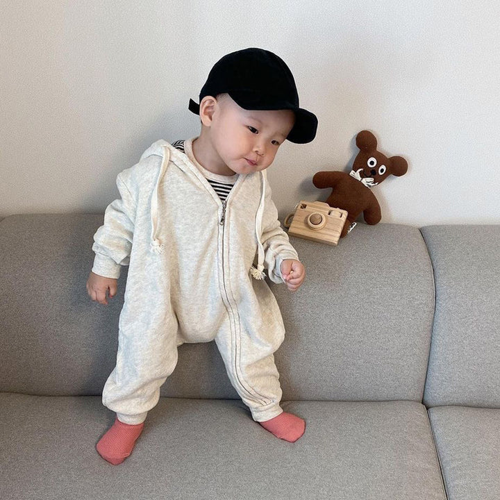 スウェットパーカーロンパース