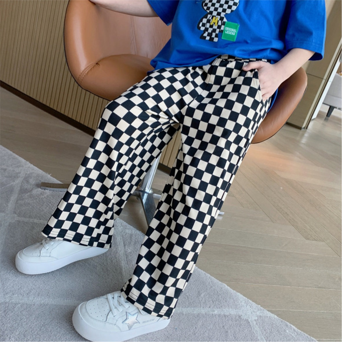 MARK&LONA⭐︎ 希少⭐︎スター混合チェック柄パンツ ブロックチェックパンツ｜ELMO-こども服エルモ- – こども服ELMO