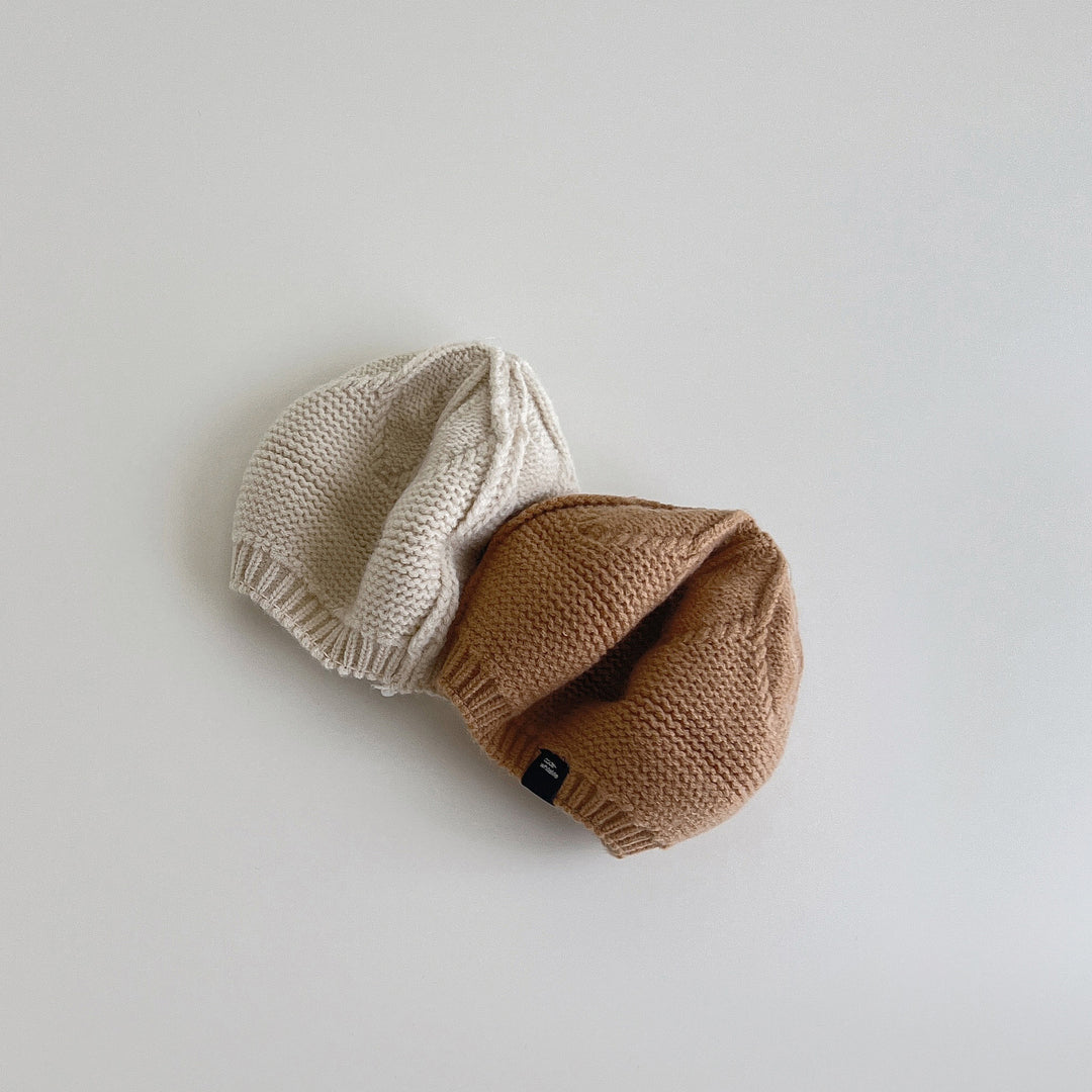 【baby】フラワーデザインニットベレー帽