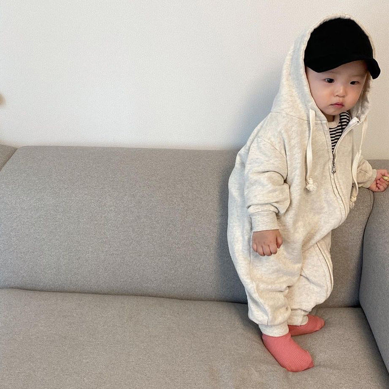 スウェットパーカーロンパース