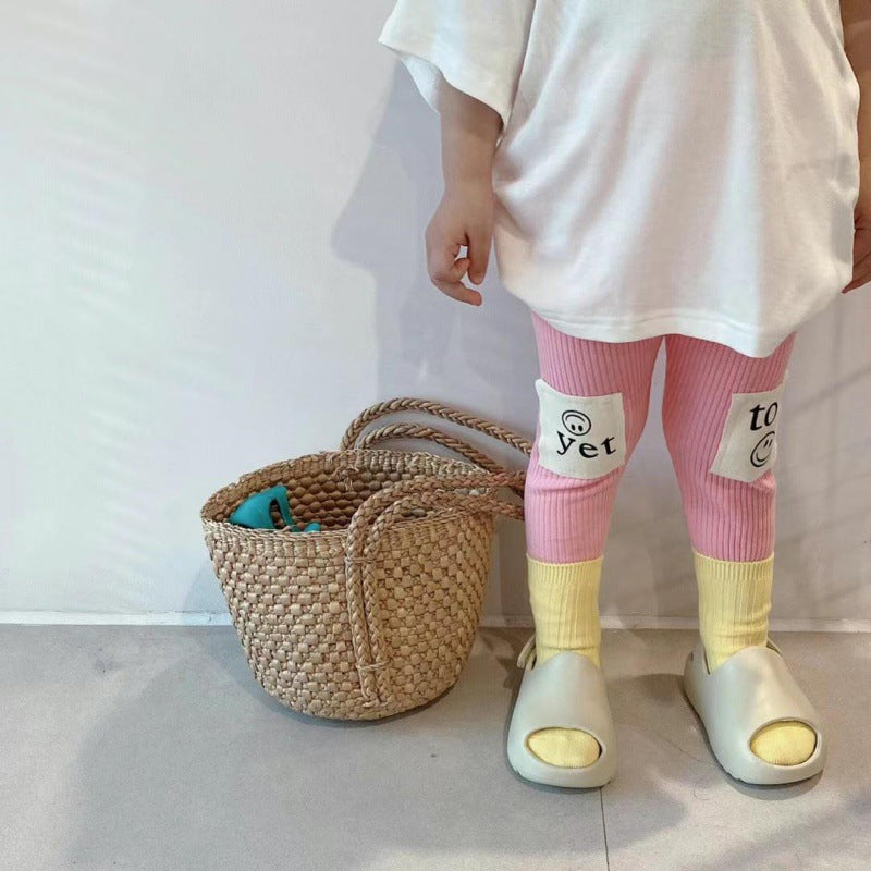 【baby＆kids】スマイルリブレギンスパンツ