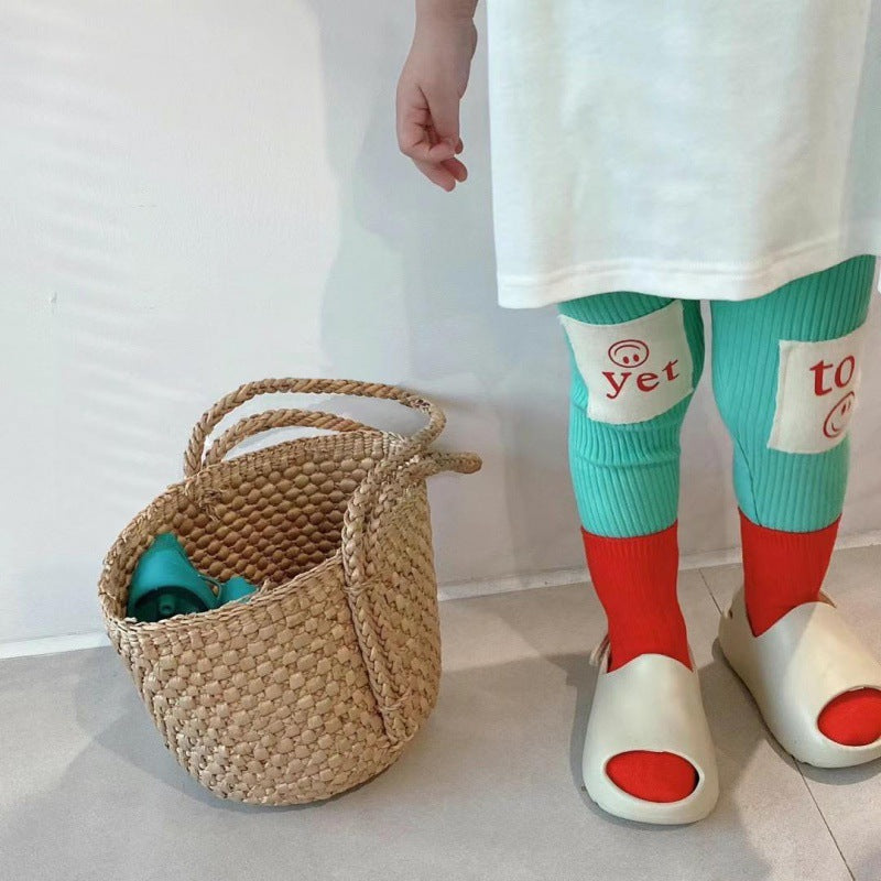 【baby＆kids】スマイルリブレギンスパンツ