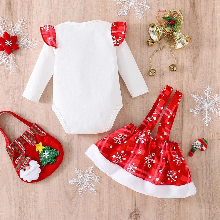 【クリスマス】ロンパース×ストラップスカートセット