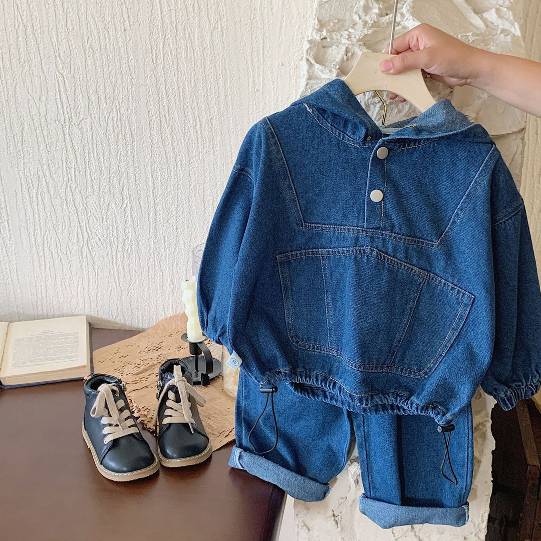 【90-130】デニムセットアップ