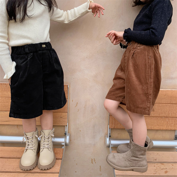 コーデュロイハーフパンツ