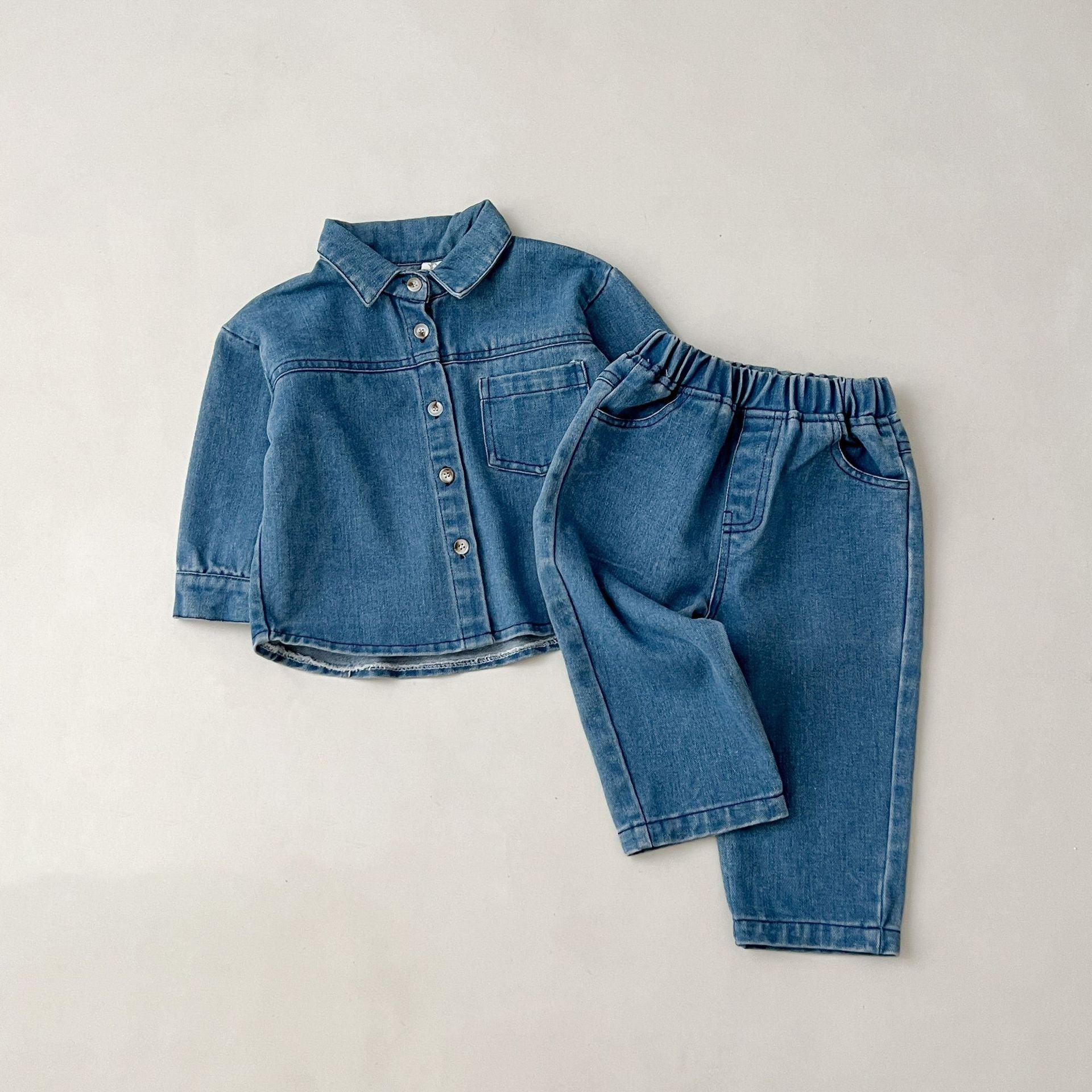 80‐130】デニムセットアップ｜ELMO-こども服エルモ- – こども服ELMO