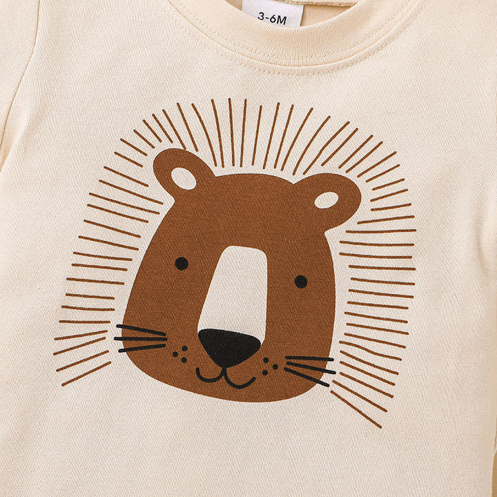 コーデュロイサロペット×くまTシャツセット