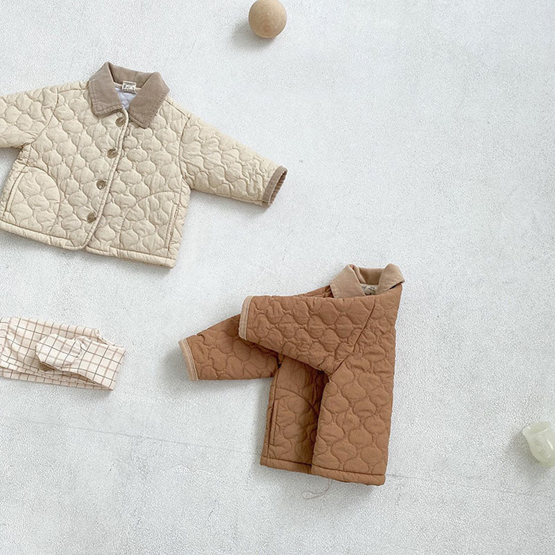 襟付キルティングアウター