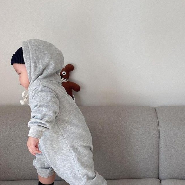 スウェットパーカーロンパース