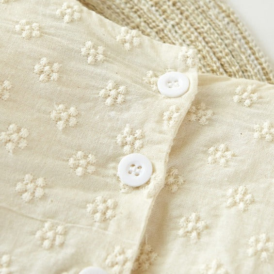 刺繍リボンロンパース